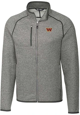 Cutter and Buck Washington Commanders Mens Grey Mainsail Medium Weight Jacket