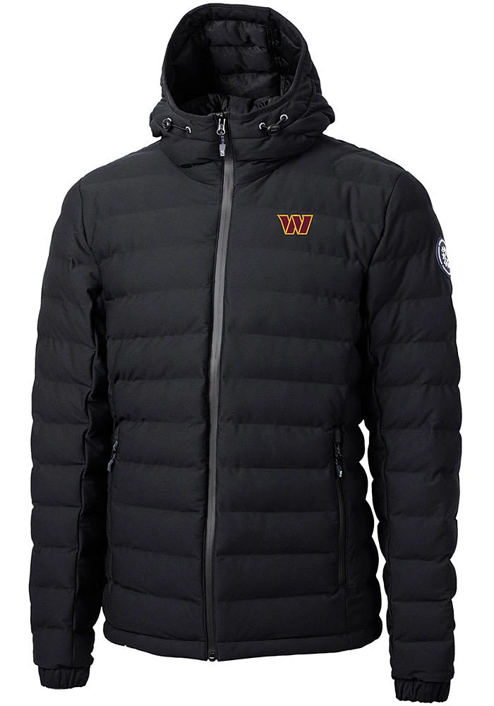 Cutter and Buck Washington Commanders Mens Black Mission Ridge Repreve Filled Jacket