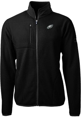 Cutter and Buck Philadelphia Eagles Mens Black Cascade Sherpa Light Weight Jacket