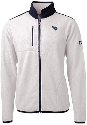 Cutter and Buck Tennessee Titans Mens White Cascade Sherpa Light Weight Jacket