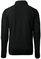 Cutter and Buck New Orleans Saints Mens Black Cascade Sherpa Long Sleeve Qtr Zip Pullover