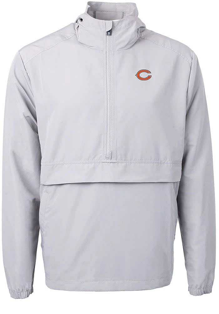 Cutter and Buck Chicago Bears Mens Grey Charter Eco Pullover Jackets