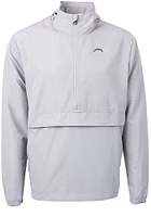 Cutter and Buck Los Angeles Chargers Mens Grey Charter Eco Pullover Jackets