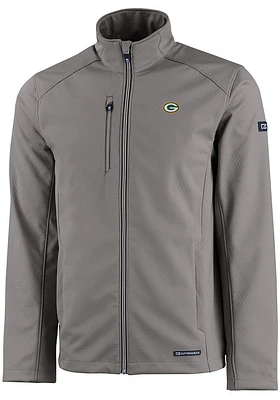 Cutter and Buck Green Bay Packers Mens Grey Evoke Light Weight Jacket