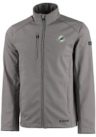 Cutter and Buck Miami Dolphins Mens Grey Evoke Light Weight Jacket
