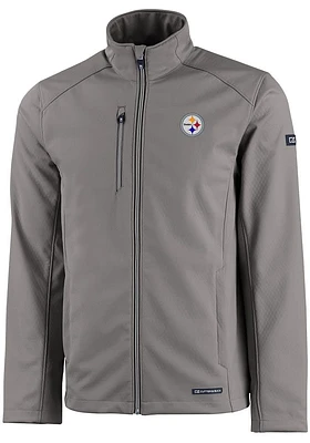 Cutter and Buck Pittsburgh Steelers Mens Grey Evoke Light Weight Jacket