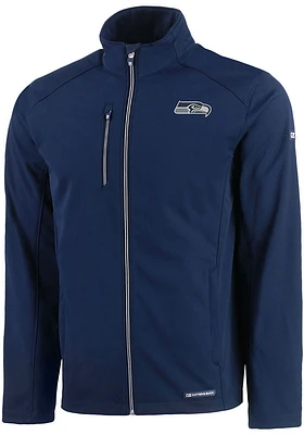Cutter and Buck Seattle Seahawks Mens Navy Blue Evoke Light Weight Jacket