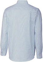 Cutter and Buck Denver Broncos Mens Light Blue Stretch Oxford Stripe Long Sleeve Dress Shirt