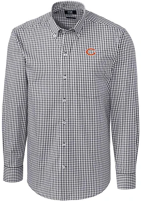 Cutter and Buck Chicago Bears Mens Charcoal Easy Care Long Sleeve Dress Shirt