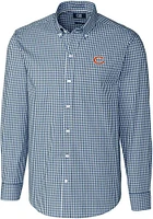 Cutter and Buck Chicago Bears Mens Navy Blue Easy Care Long Sleeve Dress Shirt