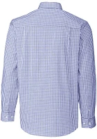 Cutter and Buck Los Angeles Chargers Mens Blue Easy Care Long Sleeve Dress Shirt