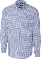 Cutter and Buck New York Giants Mens Blue Easy Care Long Sleeve Dress Shirt