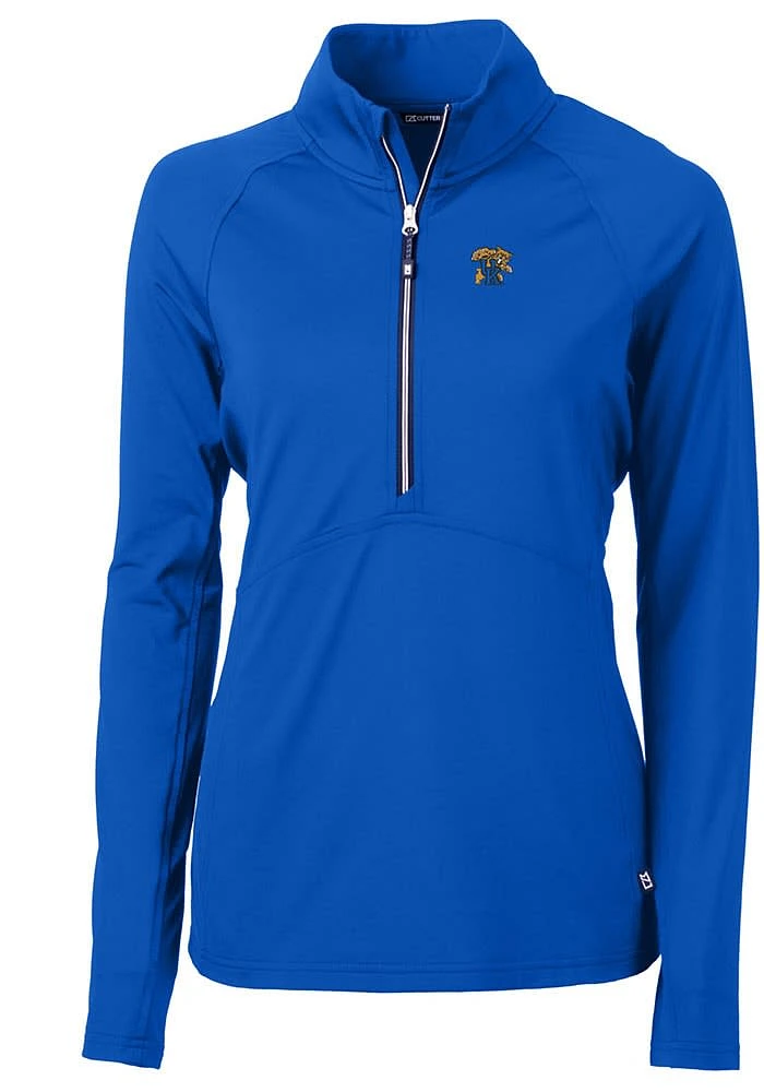 Cutter and Buck Kentucky Wildcats Womens Blue Adapt 1/4 Zip Pullover