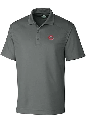 Cutter and Buck Cincinnati Reds Mens Drytec Genre Textured Short Sleeve Polo