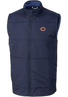 Cutter and Buck Chicago Bears Big Tall Navy Blue Stealth Mens Vest