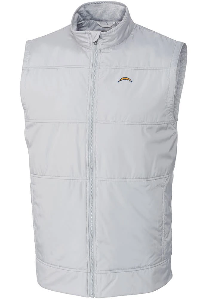 Cutter and Buck Los Angeles Chargers Big Tall Grey Stealth Mens Vest