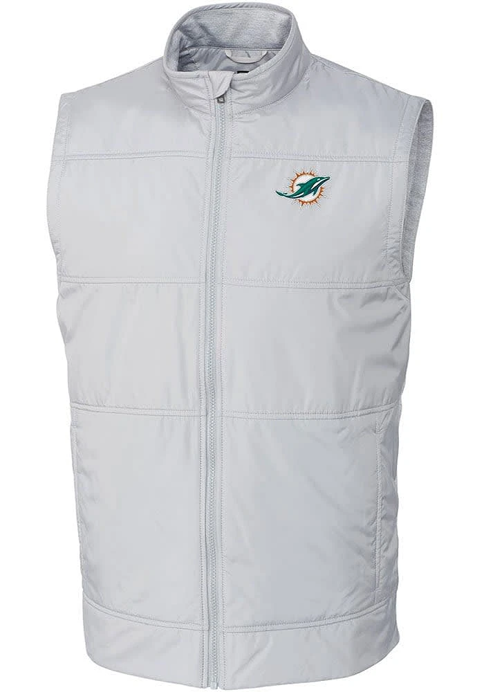 Cutter and Buck Miami Dolphins Big Tall Grey Stealth Mens Vest