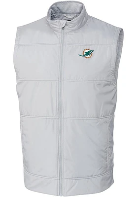 Cutter and Buck Miami Dolphins Big Tall Grey Stealth Mens Vest