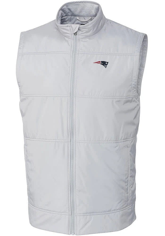 Cutter and Buck New England Patriots Big Tall Grey Stealth Mens Vest