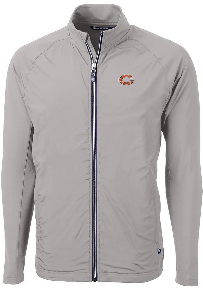 Cutter and Buck Chicago Bears Mens Grey Adapt Eco Big Tall Light Weight Jacket