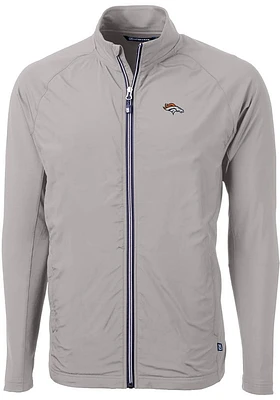 Cutter and Buck Denver Broncos Mens Grey Adapt Eco Big Tall Light Weight Jacket