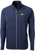 Cutter and Buck Los Angeles Rams Mens Navy Blue Adapt Eco Big Tall Light Weight Jacket