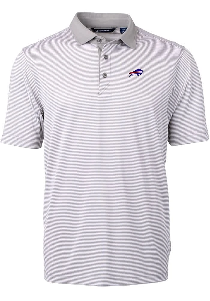 Cutter and Buck Buffalo Bills Grey Virtue Eco Pique Big Tall Polo