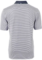 Cutter and Buck Chicago Bears Navy Blue Virtue Eco Pique Micro Stripe Big Tall Polo