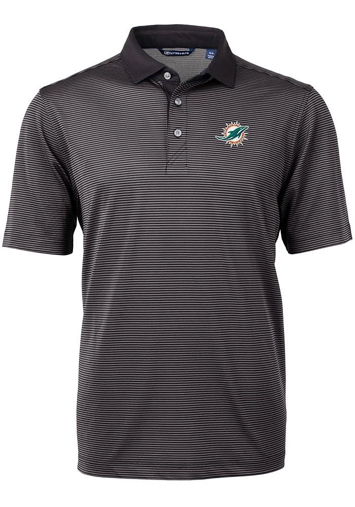 Cutter and Buck Miami Dolphins Virtue Eco Pique Big Tall Polo