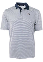 Cutter and Buck New England Patriots Navy Blue Virtue Eco Pique Micro Stripe Big Tall Polo