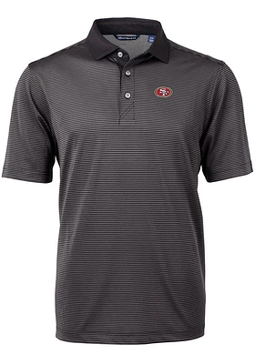 Cutter and Buck San Francisco 49ers Black Virtue Eco Pique Design Big Tall Polo
