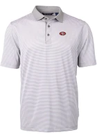 Cutter and Buck San Francisco 49ers Grey Virtue Eco Pique Big Tall Polo