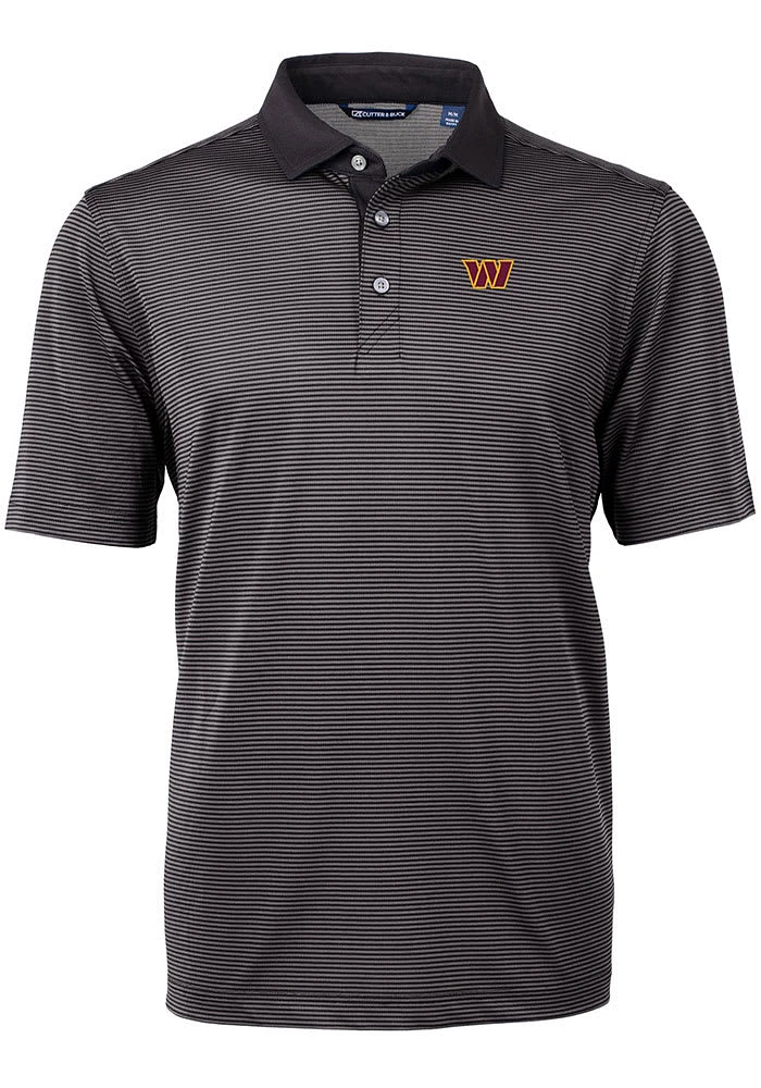 Cutter and Buck Washington Commanders Virtue Eco Pique Big Tall Polo