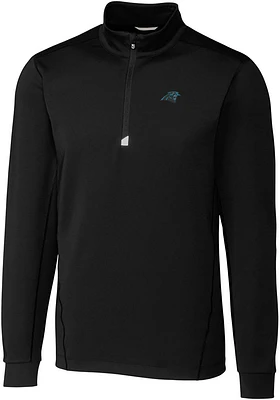 Cutter and Buck Carolina Panthers Mens Traverse Big Tall Qtr Zip