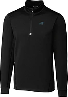 Cutter and Buck Carolina Panthers Mens Traverse Big Tall Qtr Zip