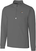 Cutter and Buck Denver Broncos Mens Grey Traverse Big Tall Qtr Zip