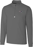 Cutter and Buck New England Patriots Mens Grey Traverse Big Tall Qtr Zip