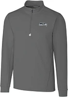 Cutter and Buck Seattle Seahawks Mens Grey Traverse Big Tall Qtr Zip