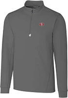 Cutter and Buck San Francisco 49ers Mens Grey Traverse Big Tall Qtr Zip