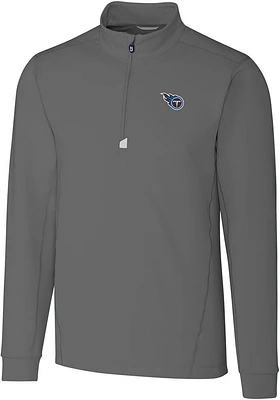 Cutter and Buck Tennessee Titans Mens Grey Traverse Big Tall Qtr Zip
