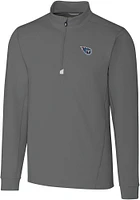 Cutter and Buck Tennessee Titans Mens Grey Traverse Big Tall Qtr Zip
