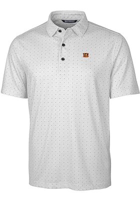 Cutter and Buck Cincinnati Bengals Charcoal Pike Double Dot Big Tall Polo