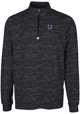Cutter and Buck Indianapolis Colts Mens Black Traverse Camo Big Tall Qtr Zip