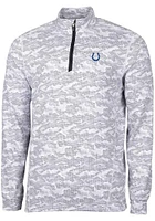 Cutter and Buck Indianapolis Colts Mens Charcoal Traverse Camo Big Tall Qtr Zip