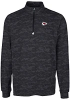 Cutter and Buck Kansas City Chiefs Mens Black Traverse Camo Big Tall Qtr Zip