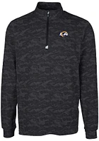Cutter and Buck Los Angeles Rams Mens Black Traverse Camo Big Tall Qtr Zip