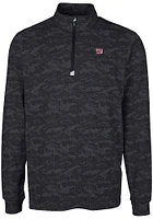 Cutter and Buck New York Giants Mens Black Traverse Camo Big Tall Qtr Zip