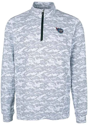 Cutter and Buck Tennessee Titans Mens Charcoal Traverse Camo Big Tall Qtr Zip