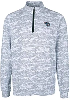 Cutter and Buck Tennessee Titans Mens Charcoal Traverse Camo Big Tall Qtr Zip