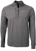 Cutter and Buck Kansas City Chiefs Mens Adapt Eco Knit Big Tall Qtr Zip